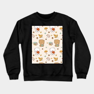 Baby Bears reading books and playing Crewneck Sweatshirt